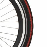Opona rowerowa Deli 20x1.75 czarna/czerwona
