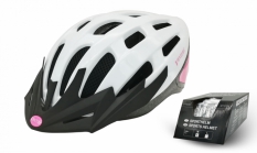 Kask rowerowy Ventura M biały/czarny/różowy