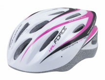 Kask rowerowy Force Hal biało-różowy XS/S