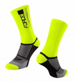 Skarpety rowerowe FORCE STAGE fluo-czarne L-XL