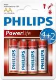 Baterie lr6 philips poweralkali aa 6 szt. blister