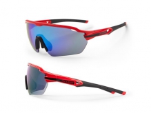 Okulary rowerowe Accent Reflex czarno-czerwone