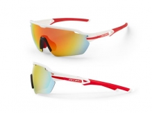 Okulary rowerowe Accent Reflex biało-czerwone