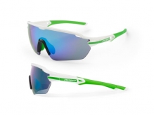 Okulary rowerowe Accent Reflex biało-zielone